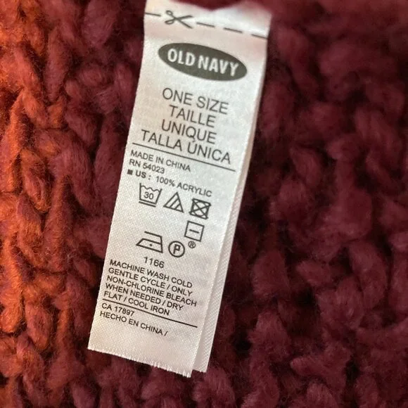 Maroon Winter Knit Infinity Scarf - Picture 3 of 4